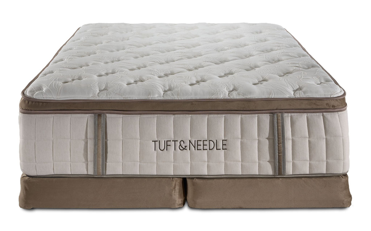 Tuft & Needle Stitch Super Pillow Top Plush Queen Mattress and Low Profile Split Boxspring Set