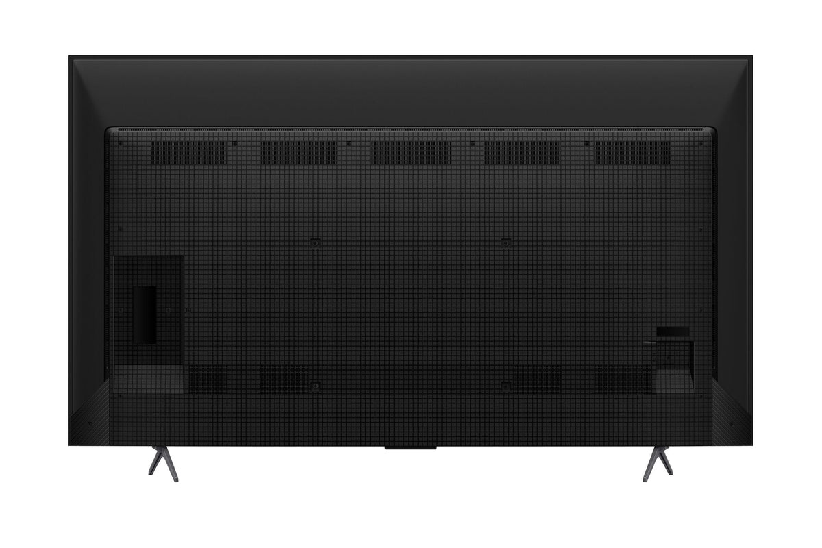 Back view of TCL 65-inch 4K Smart TV showing textured back panel and stand feet