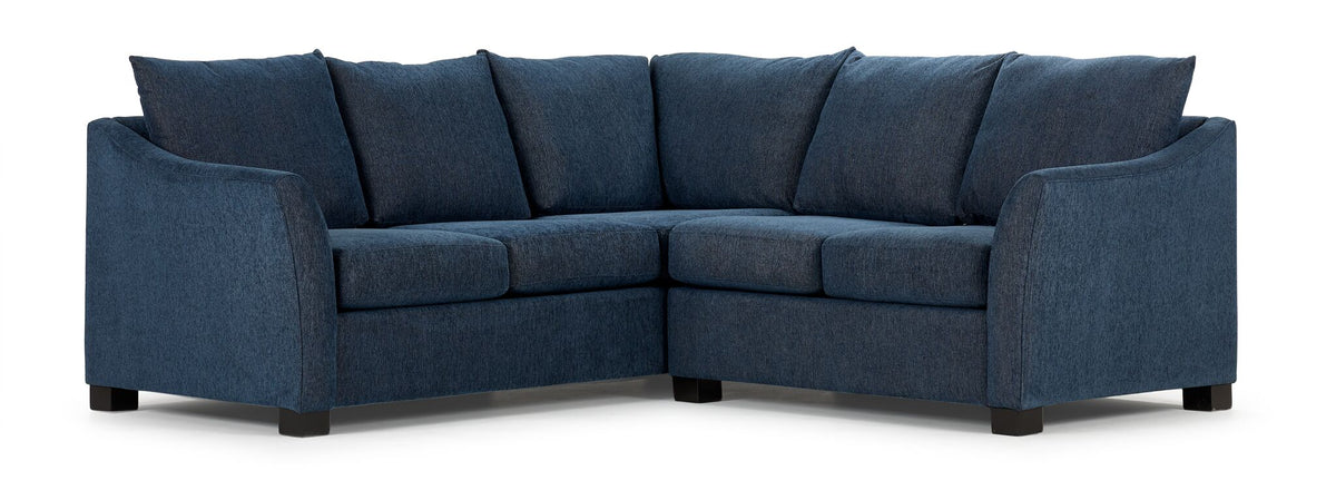 Tami 2-Piece Sectional with Right-Facing Loveseat - Dexter Dark Blue