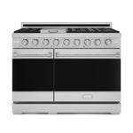 Thor Kitchen Stainless Steel Freestanding Professional Double Oven Gas Range|Gordon Ramsay Series (7 cu.ft.)- RSG48E
