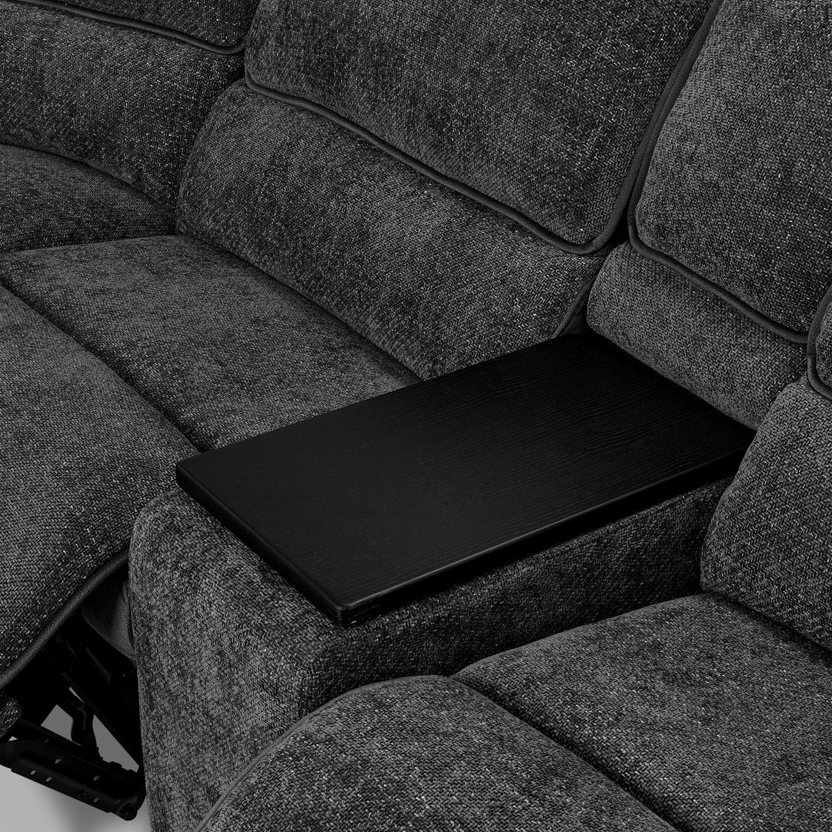 Vandelay 6-Piece Dual Power Reclining Sectional with Console and Reclining Armless Chair - Grey