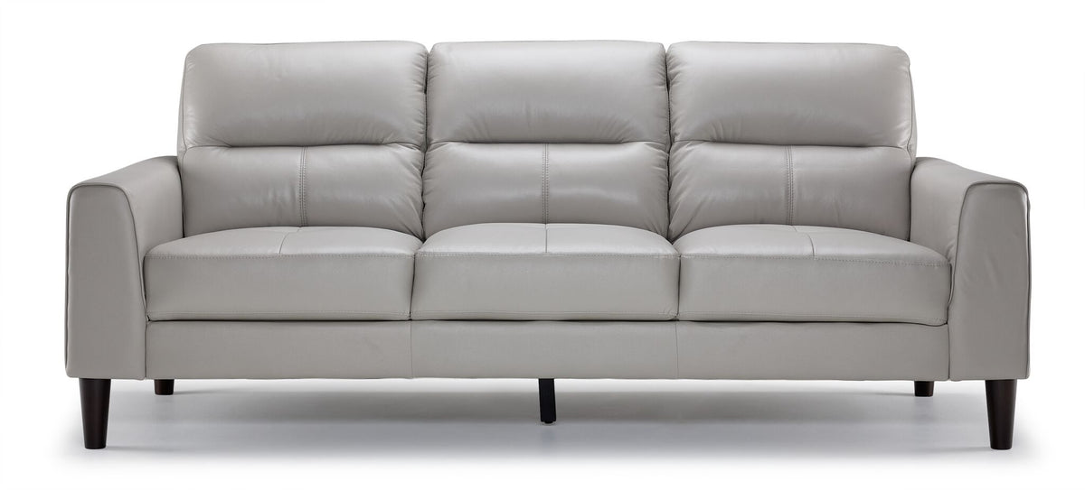 Verissimo Leather Sofa - Silver