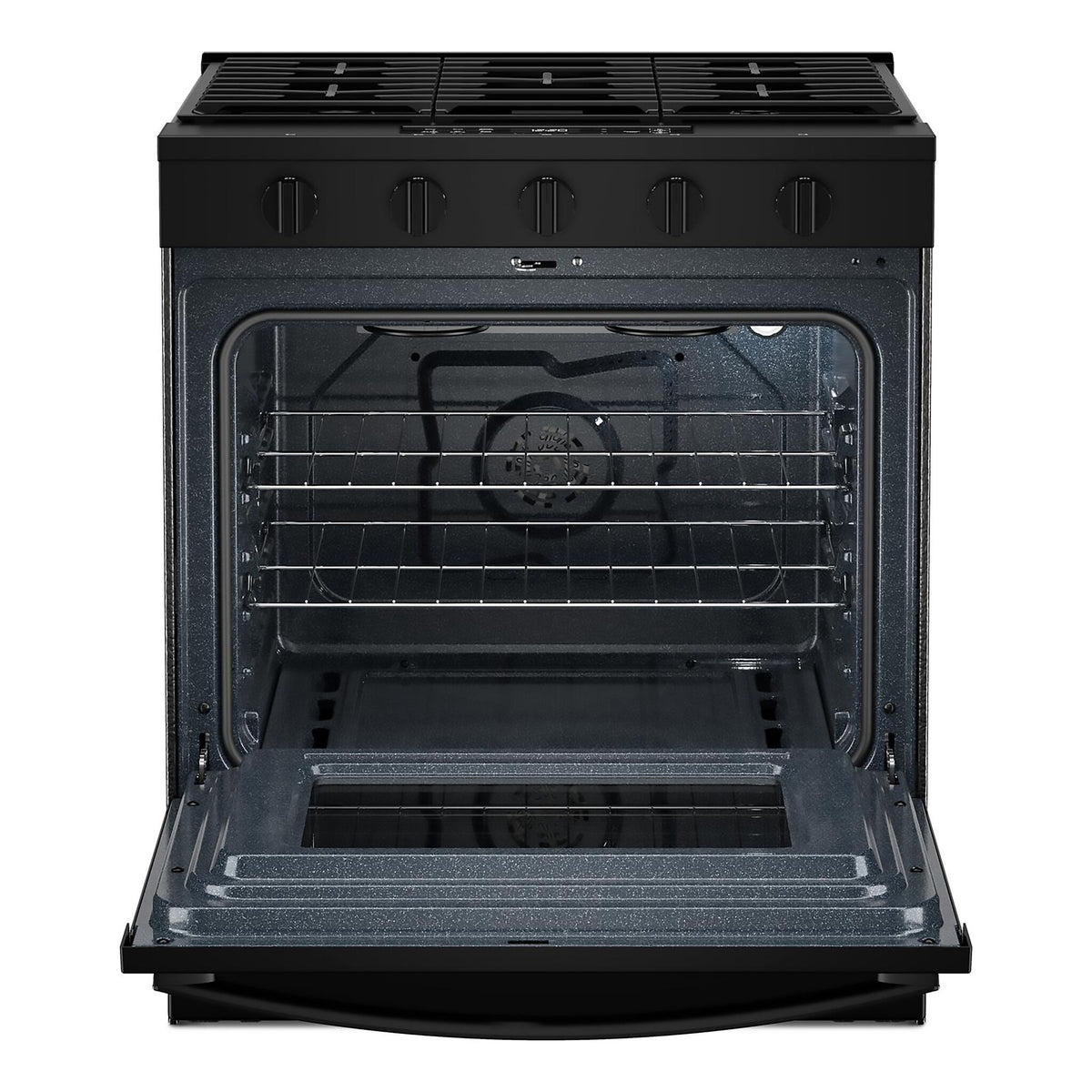 Whirlpool Black Slide-In Gas Convection Range (5 cu.ft.) - WSGS5030SB