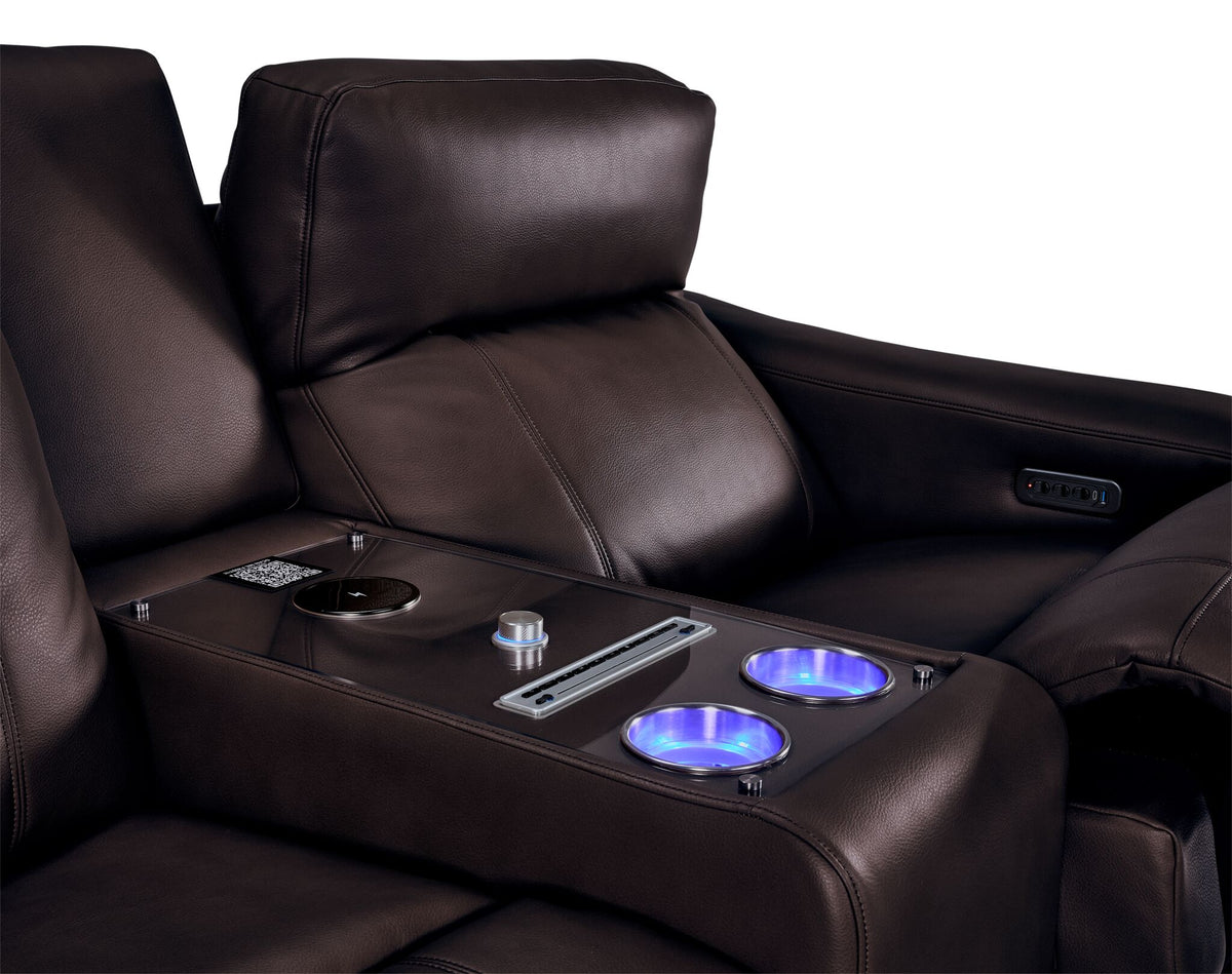 In Harmony - Zeppelin Power Reclining Loveseat - Brown