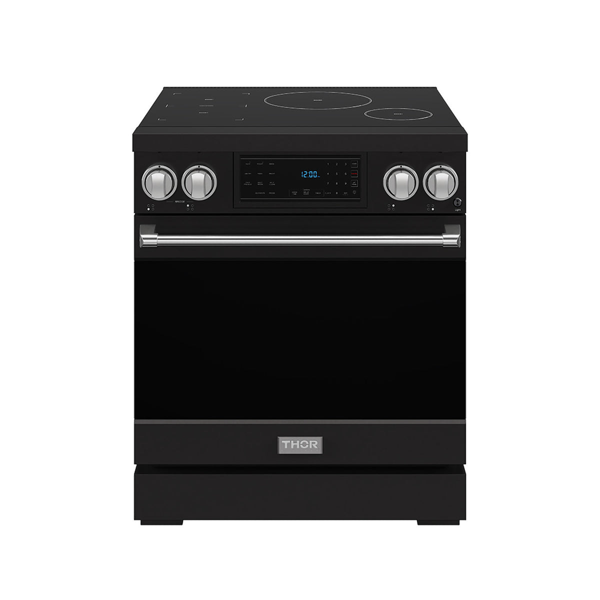 Thor Kitchen Gordon Ramsay Black Stainless Steel 30" Induction Range (4.8 cu ft)- RSI30B