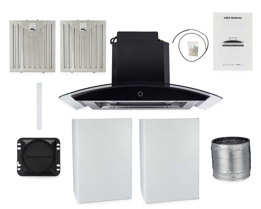 Hauslane Stainless Steel Chef 36" Convertible Wall-Mounted Range Hood - WM-639SS-36