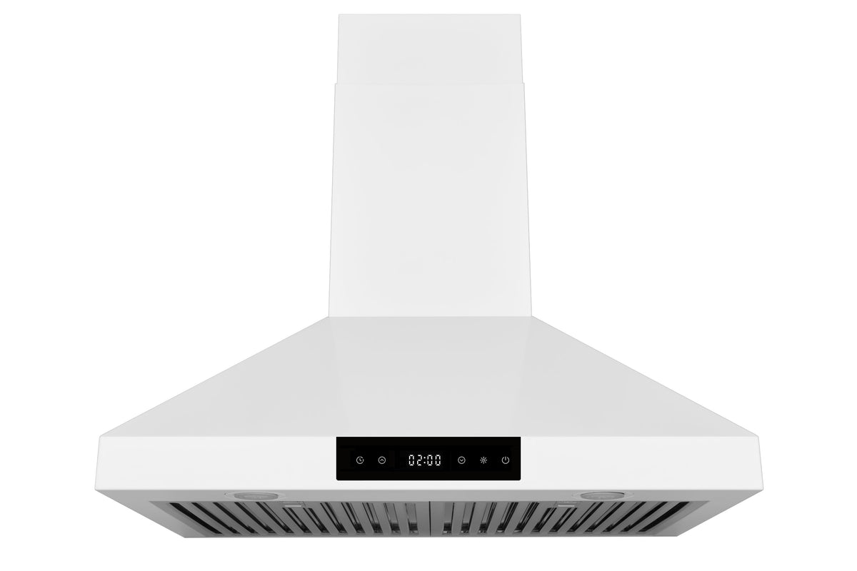 Hauslane Chef Series Matte White 30" 860 CFM Wall Mount Range Hood - WM-538WHT-30