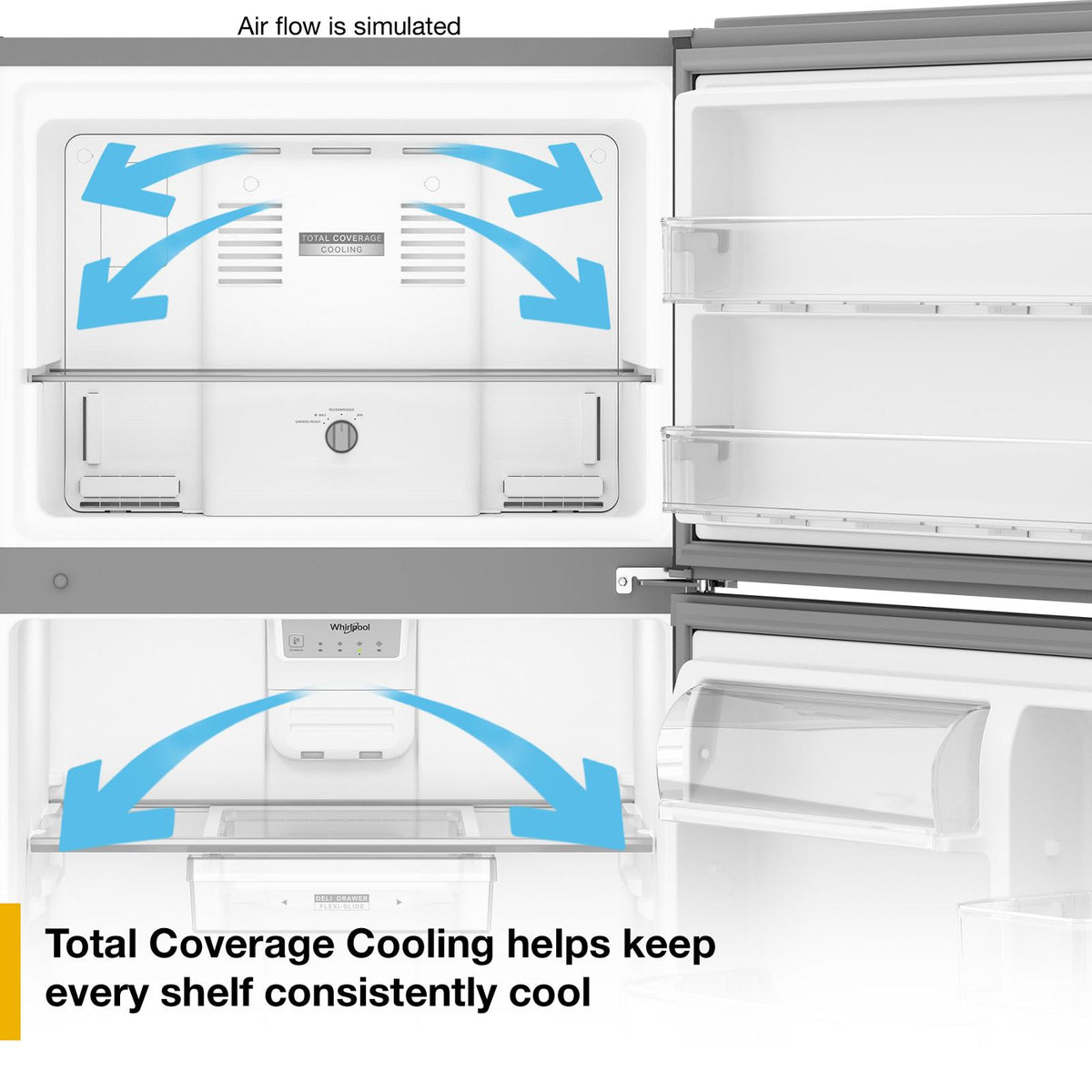 Whirlpool 30" 19 Cu. Ft. Fingerprint-Resistant Stainless Steel Top Mount Refrigerator - WRTX7419SZ--
