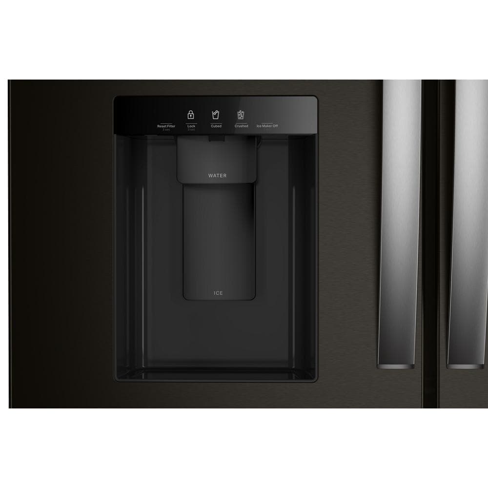 Whirlpool 36" 29 Cu. Ft. Print Resist Black Stainless Steel French Door Refrigerator - WRMF3636SV