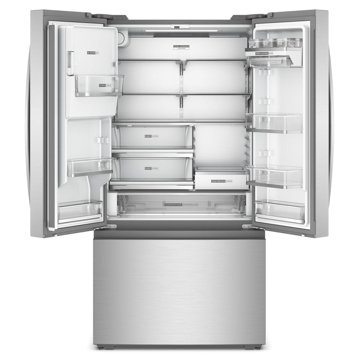 Whirlpool 36" 23.4 Cu. Ft. Fingerprint-Resistant Stainless Steel Counter-Depth 3-Door French Door Refrigerator – WRFC7036RZ
