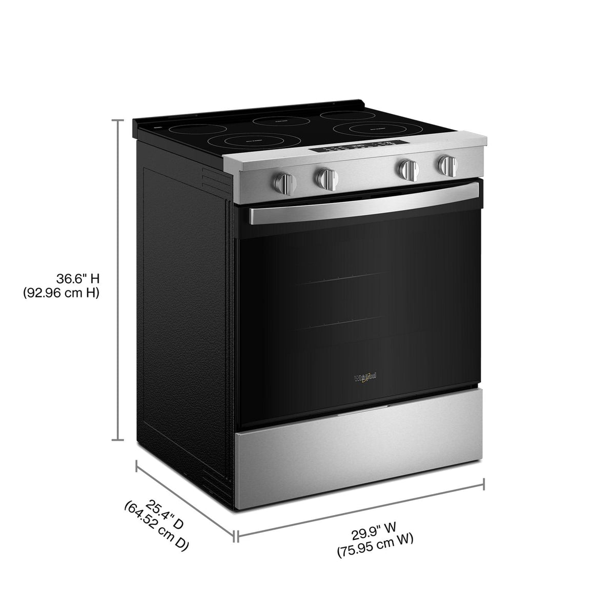 Whirlpool Fingerprint Resistant Stainless Steel Slide-In Smart Electric Convection Range (5.3 Cu. Ft.) - YWSES4530TZ
