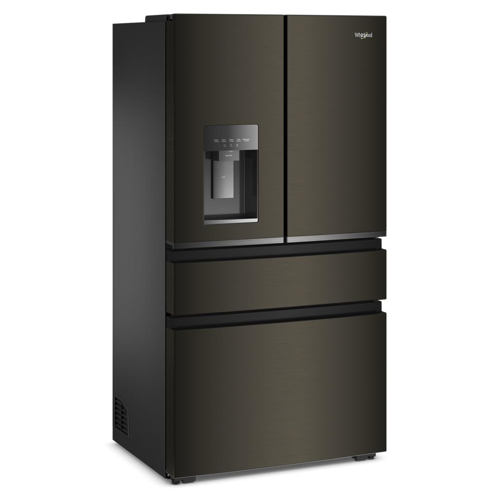 Whirlpool 36" 22.0 Cu. Ft. Black Stainless Steel Counter-Depth 4-Door French Door Refrigerator – WRMC7036RV