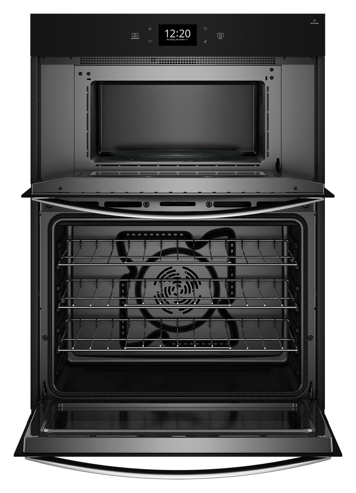 Whirlpool Black Stainless Steel with PrintShield™ Finish Combi Wall Oven (6.4 Cu Ft) - WOEC7030PV