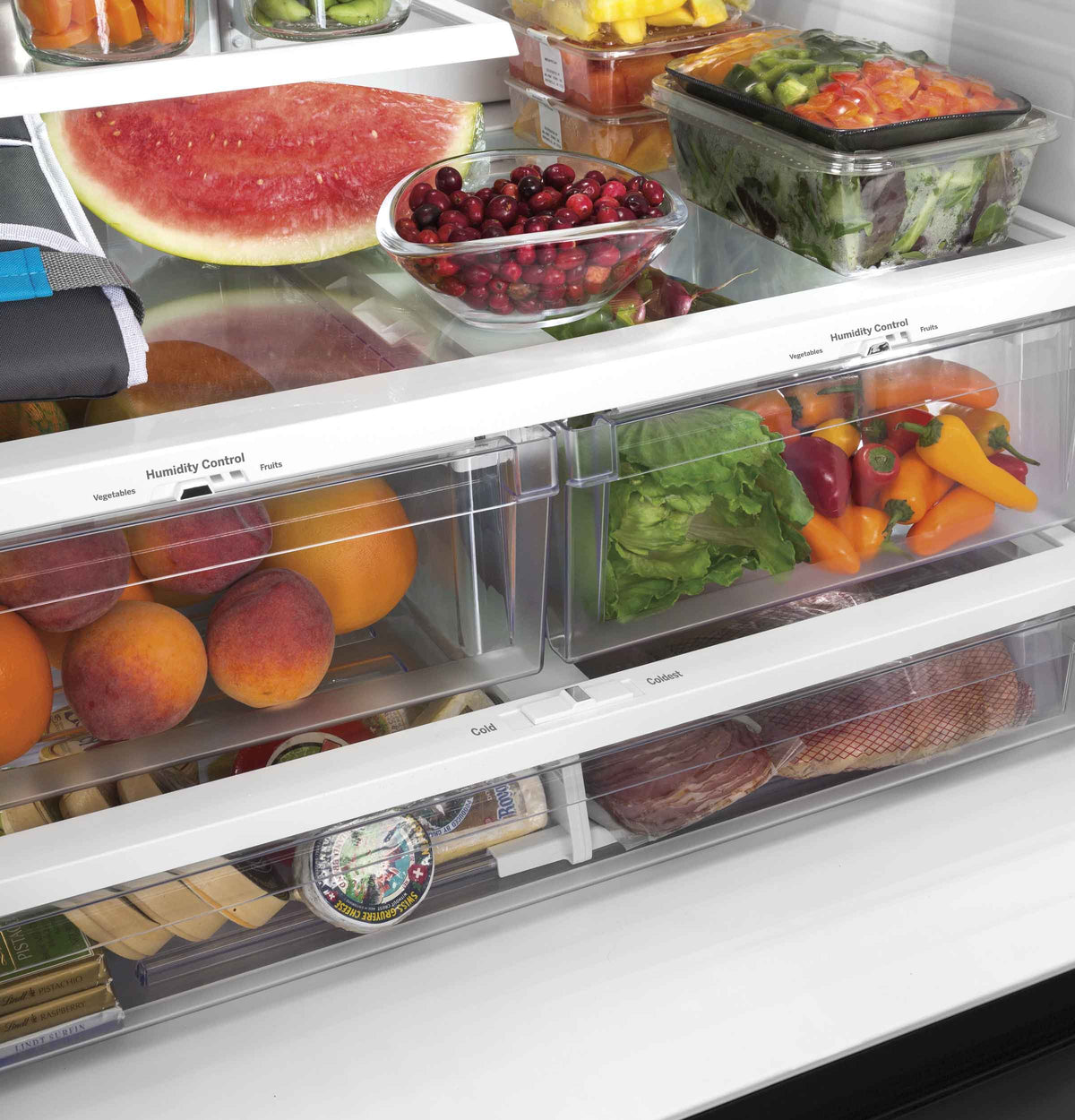 GE 35.75" 26.7 Cu. Ft. Fingerprint Resistant Stainless Steel French Door Refrigerator - GNE27JYMFS