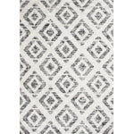 Meridian Diamond Distressed Area Rug - 8' X 11' - Grey