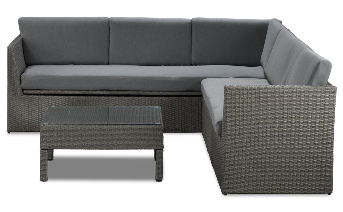 Channing 2-Piece Outdoor Sectional - Grey