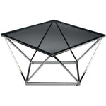 Skylar 31.5" Coffee Table - Silver and Black