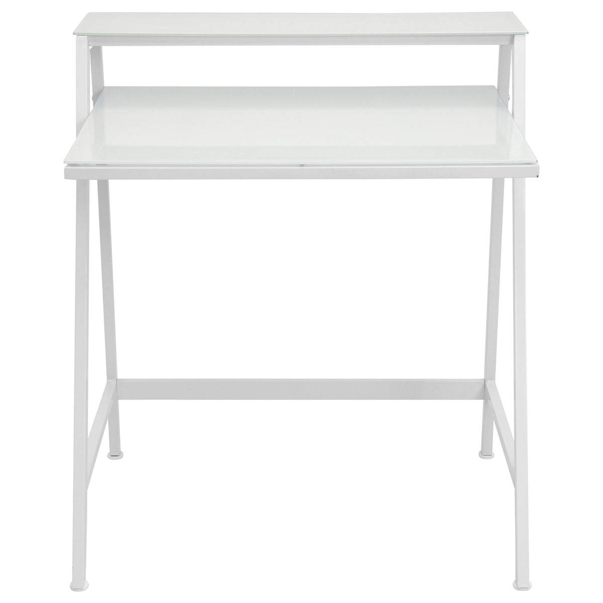 2-tier Contemporary Desk - White