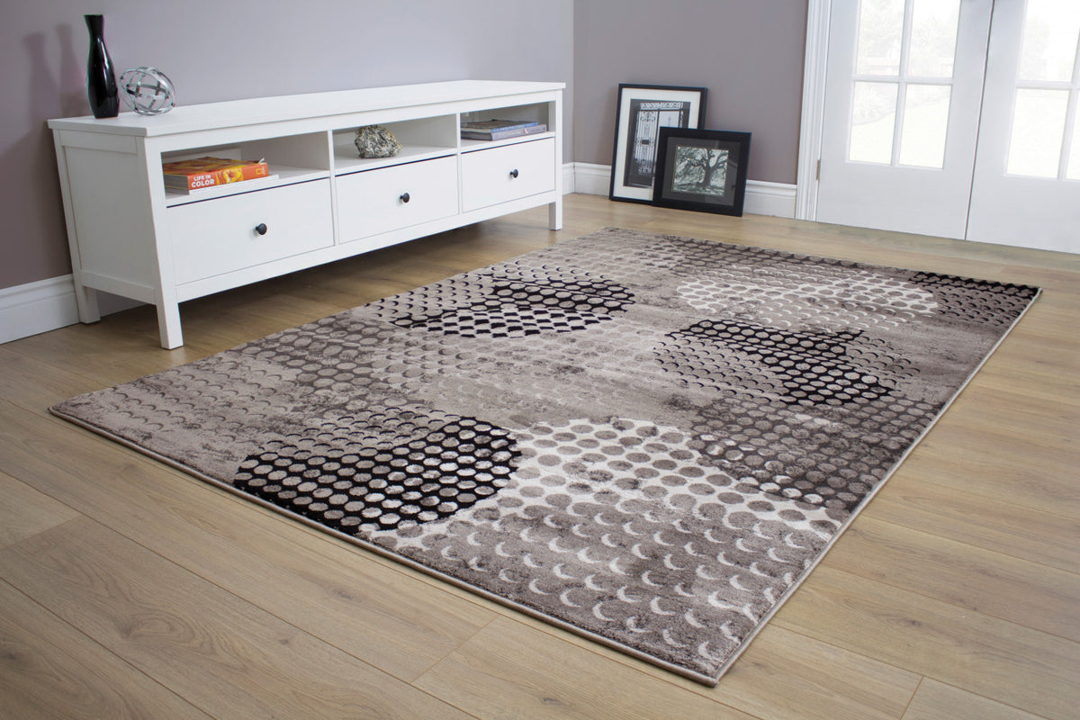 Paladin 7'10" X 10'6" Ink Pad Rug - Grey Black Area Rug