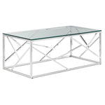 Lexie Coffee Table - Stainless Steel