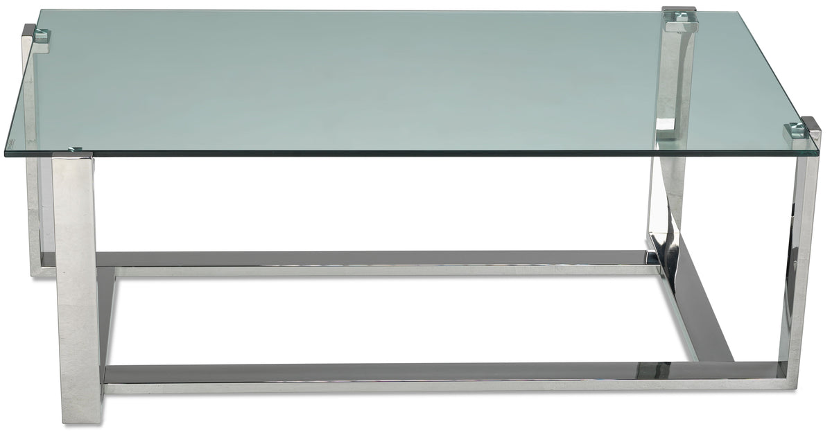 Sidney Coffee Table - Stainless Steel and Glass