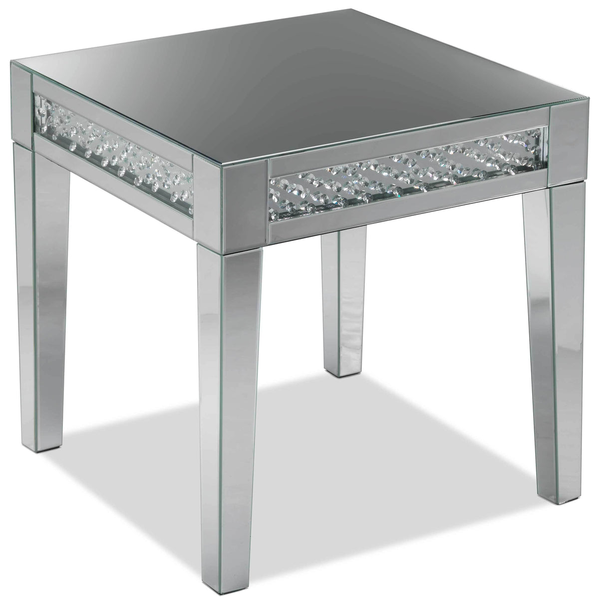 Aria Coffee Table and Two End Tables - Mirrored Glass