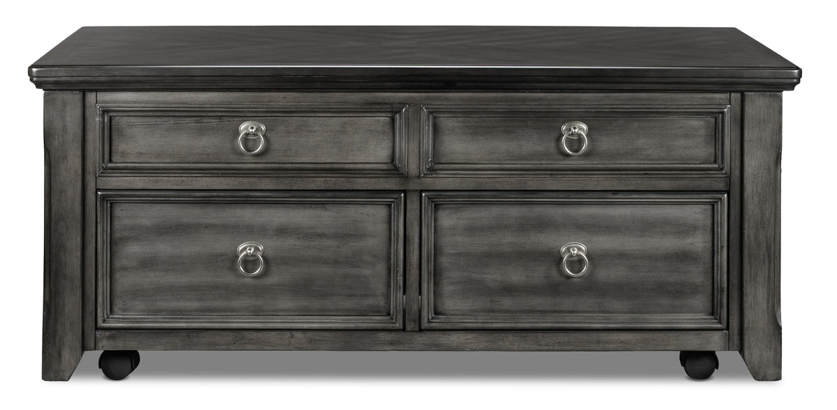 Turner 46" Lift-Top Coffee Table - Grey