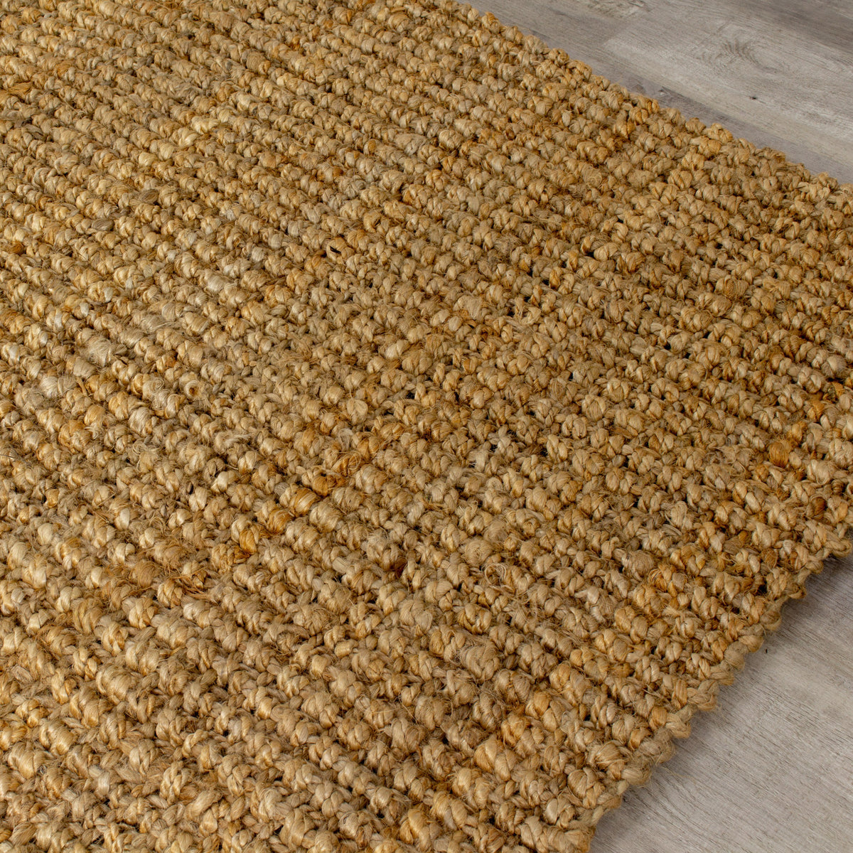 Jute Chunky Boucle Area Rug - 8' X 11' - Beige
