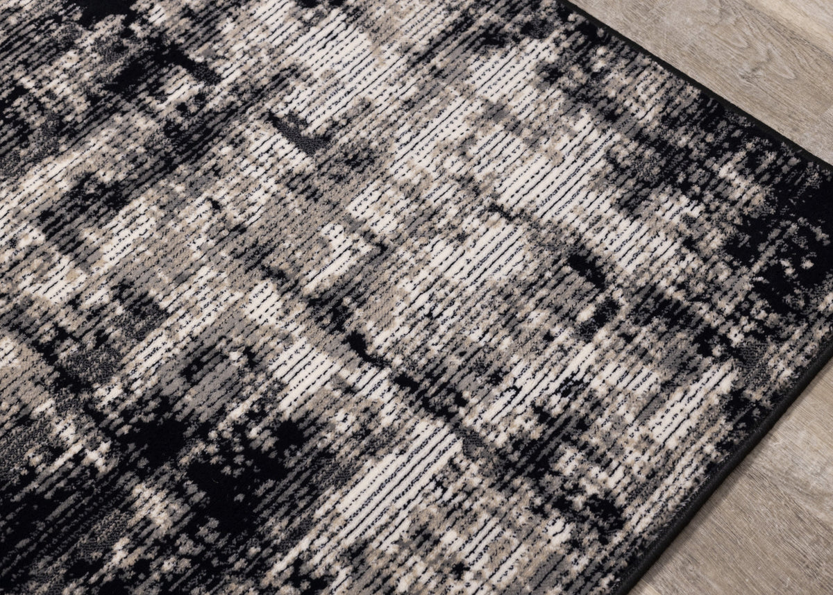 Ariel Grey Cream Distressed Rug, 5'1" X 7'7" Area Rug