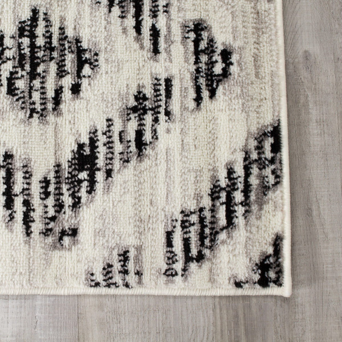Meridian Diamond Distressed Area Rug - 8' X 11' - Grey