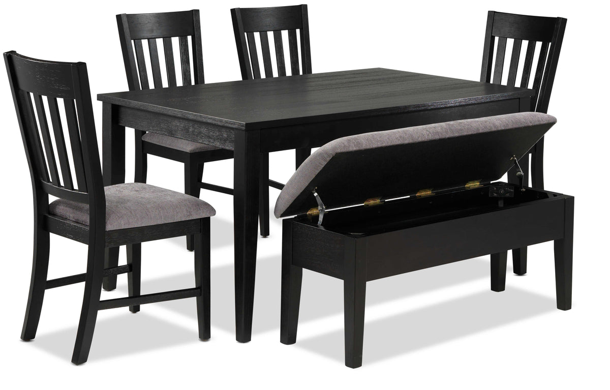 Haxby 6-Piece Dining Set - Weathered Grey