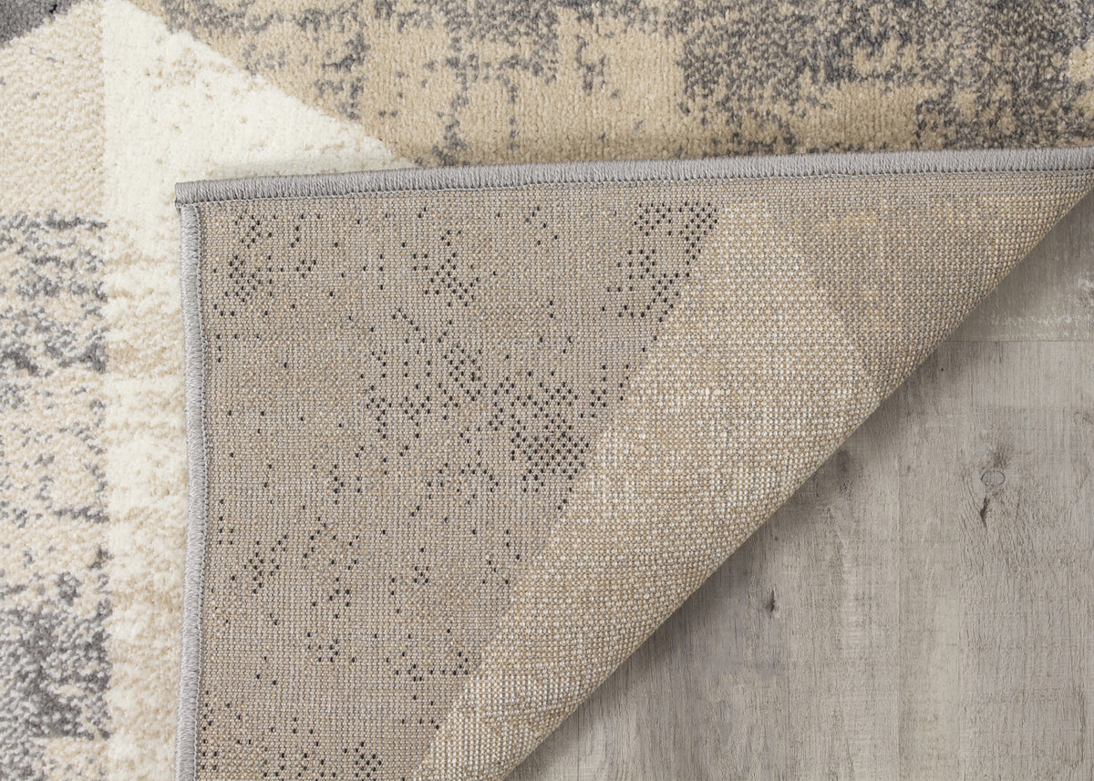 Siecle Triangle Shapes Area Rug - 2' X 8' - Cream/Beige