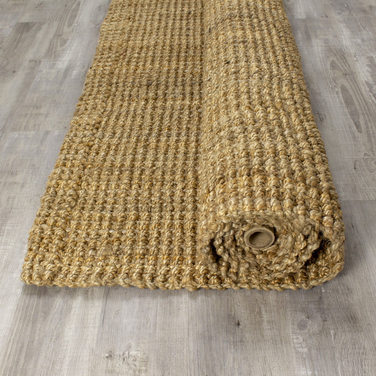 Jute Chunky Boucle Area Rug - 5' X 8' - Beige