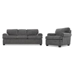 Calliope Sofa and Chair Set - Smoke