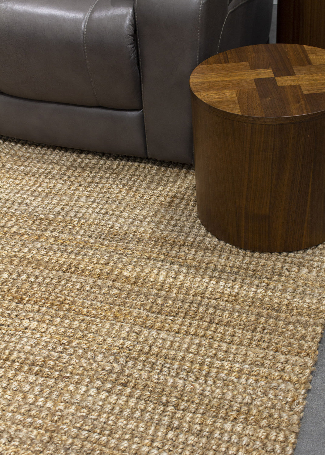 Jute Chunky Boucle Area Rug - 5' X 8' - Beige