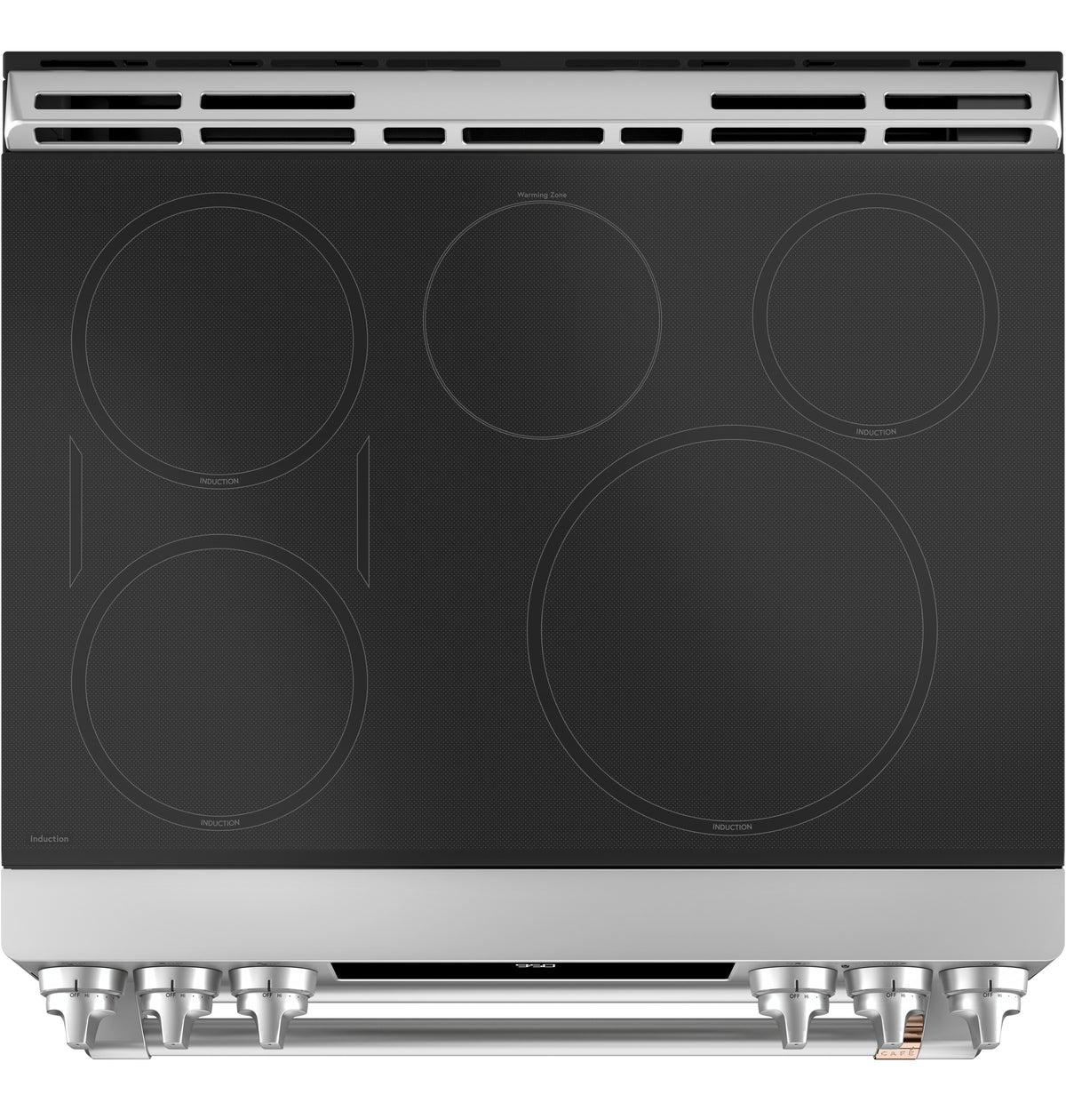 Café™ Stainless Steel 30" Slide-In Front Control Induction and Convection Double Oven Range (7.0 Cu.Ft) - CCHS950P2MS1