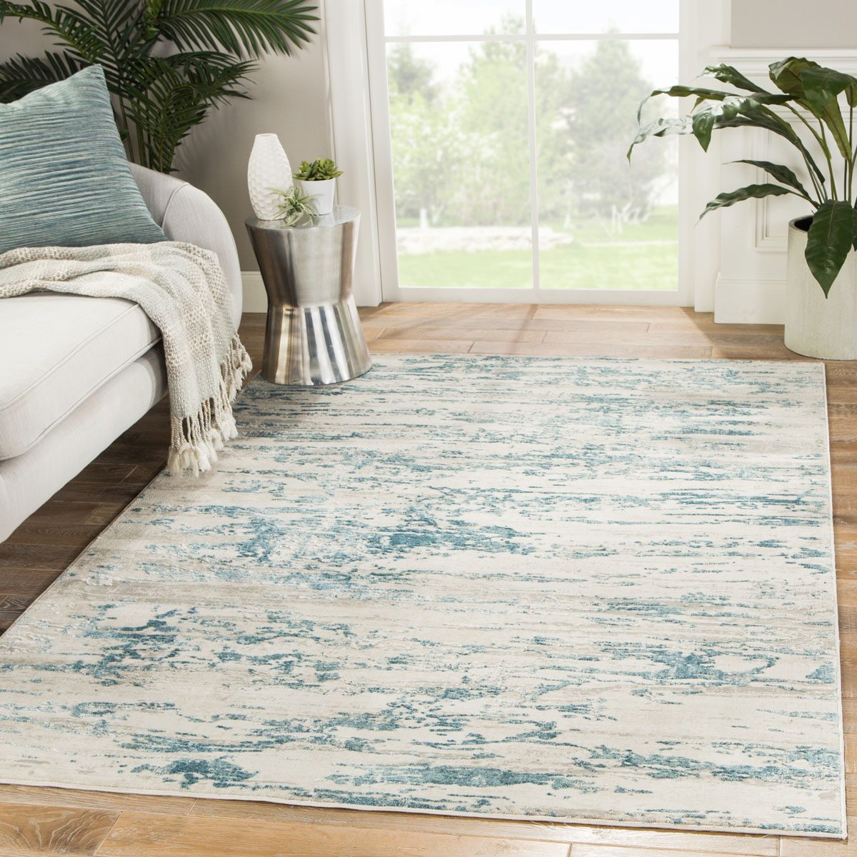 Mesala I Area Rug - 7'6" X 9'6" - Ivory/Blue