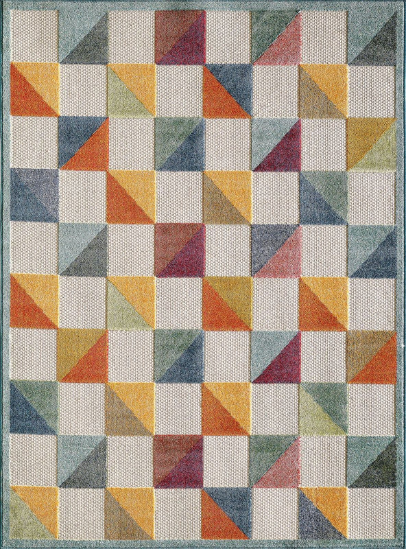 Penniac IV Indoor/Outdoor Area Rug - 6'7" X 9' - Ivory/Multi