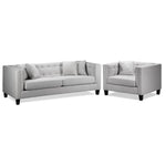 Astin Sofa and Chair and a Half Set - Grey