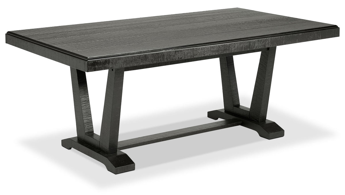 Imari 7-Piece Dining Set - Black and Grey