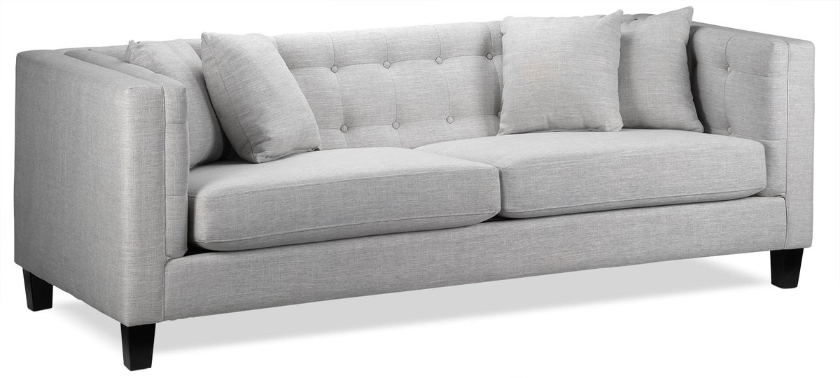 Astin Sofa and Chair and a Half Set - Grey