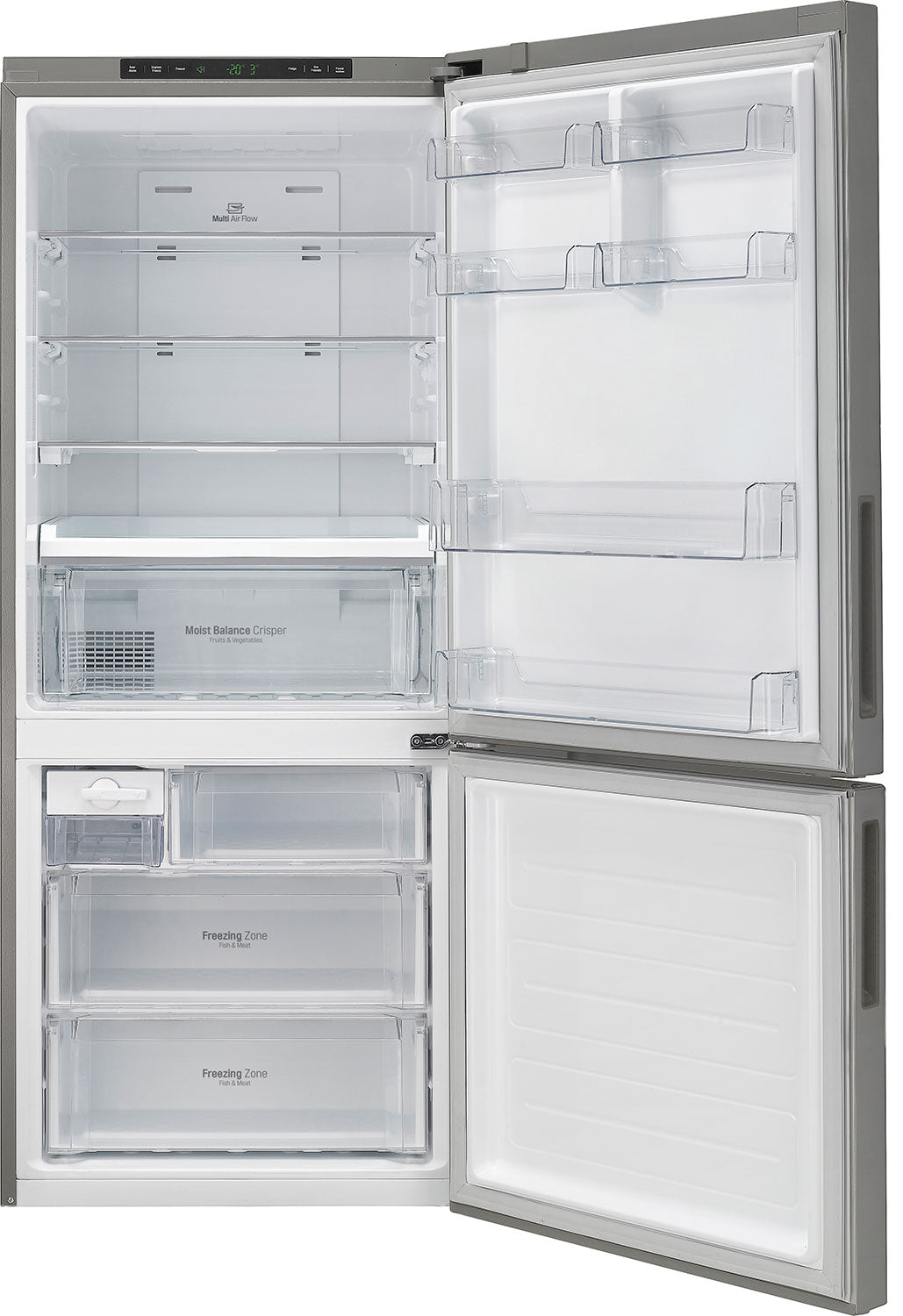 LG Appliances Platinum Silver Counter-Depth Bottom-Freezer Refrigerator (15 Cu. Ft.) - LBNC15221V