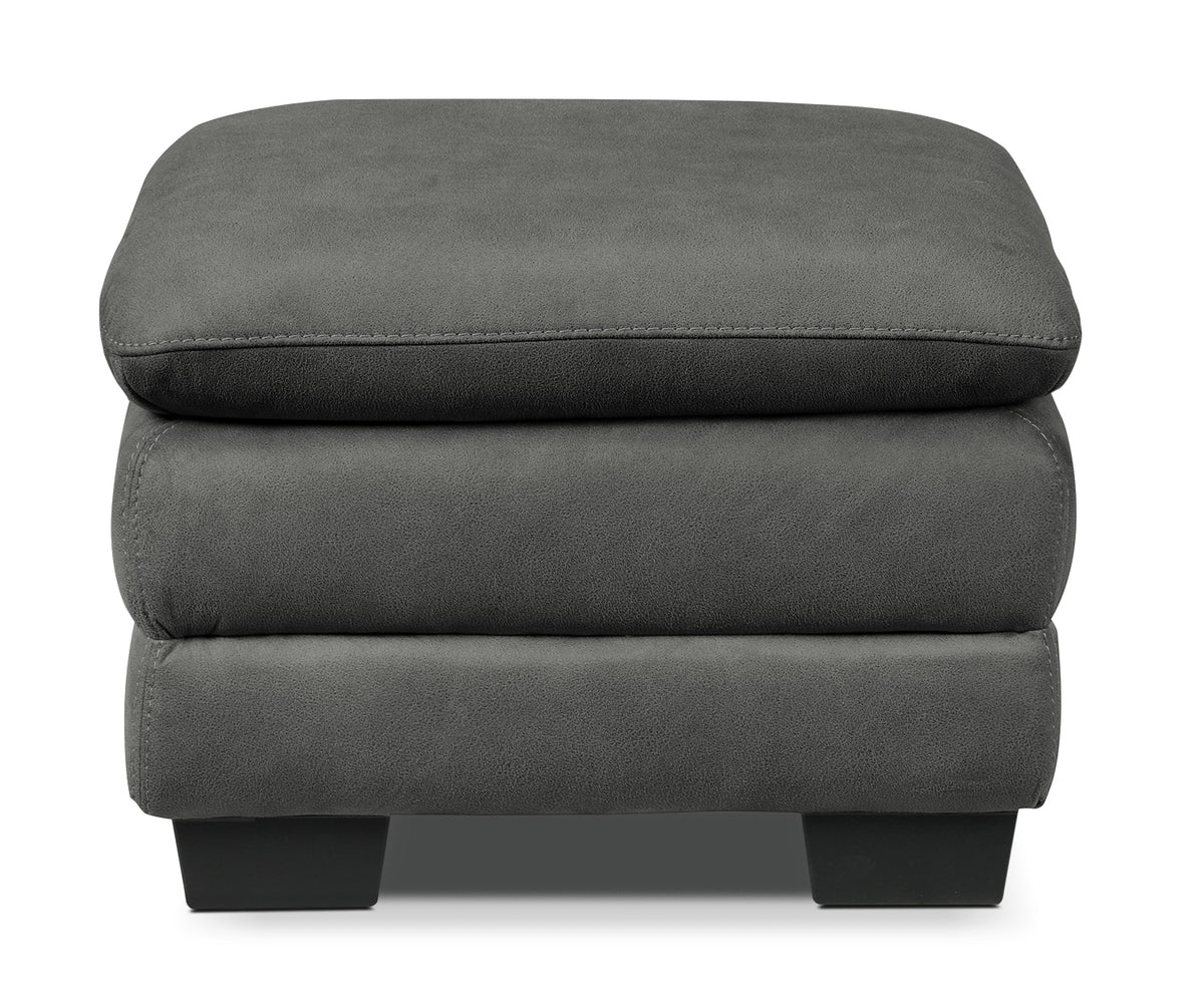 Kelleher Ottoman - Charcoal