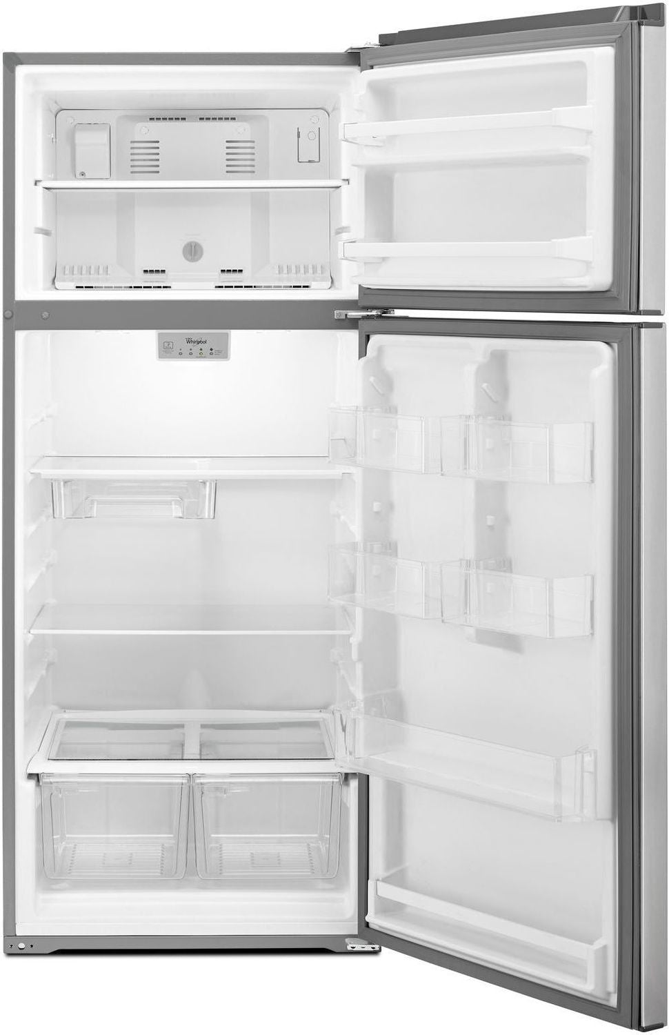 Whirlpool 28" 18 Cu. Ft. Metallic Steel Top-Freezer Refrigerator - WRT518SZFG