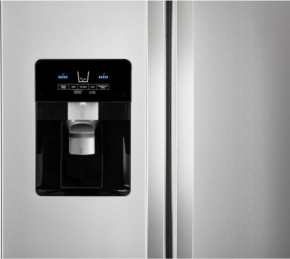 Whirlpool 32.8" 21 Cu. Ft. Monochromatic Stainless Steel Side-by-Side Refrigerator - WRS331SDHM