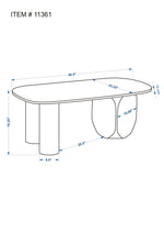 Isolde Coffee Table - Walnut/Off-White