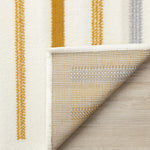 Functional Modern Curves Area Rug - 5' X 8' - Cream/Yellow