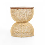 Bayan Wave Side Table - Natural