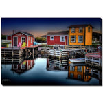 Dockside Dusk Wall Art - Blue/Red - 30 X 45