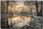 Riverbend at Sunset Wall Art - Grey - 38 X 60